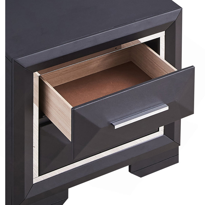 Table de chevet G01600-N, noir
