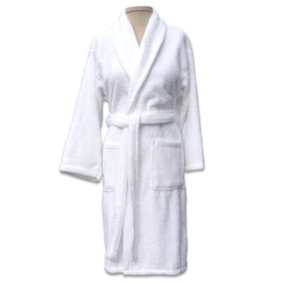 Diboll 100% Turkish Cotton Terry Cloth Unisex Mid-Calf Bathrobe with Pockets -  Alwyn Home, 08EF3B5C576240E9B700FAFA4A776F3E