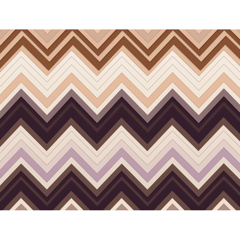 Décoration de salle de bain à motif de chevrons brun, H 93 po x l 70 po