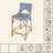 Estela Rattan Counter Stool, Blue-105067391
