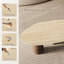Table basse Laylla Modern de 54 po, plateau de table en pierre frittée blanche, 3 pieds en acier inoxydable, forme libre-1410041346