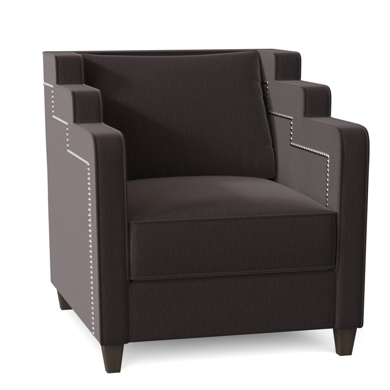 Abbey Armchair, Brown Mahogany, Encore Moon Dust