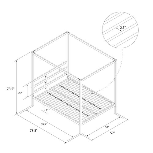 Isabelle & Max™ Mifflinville Canopy Bed & Reviews | Wayfair