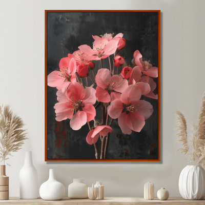 Rose et rose vibrant Bouquet de fleurs de pommier II