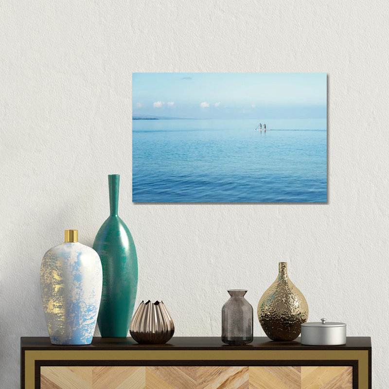 Surfboard Paddling by Dennis Frates - Gallery-Wrapped Canvas Giclée on Canvas, 30.48 cm H x 45.72 cm W, No Frame