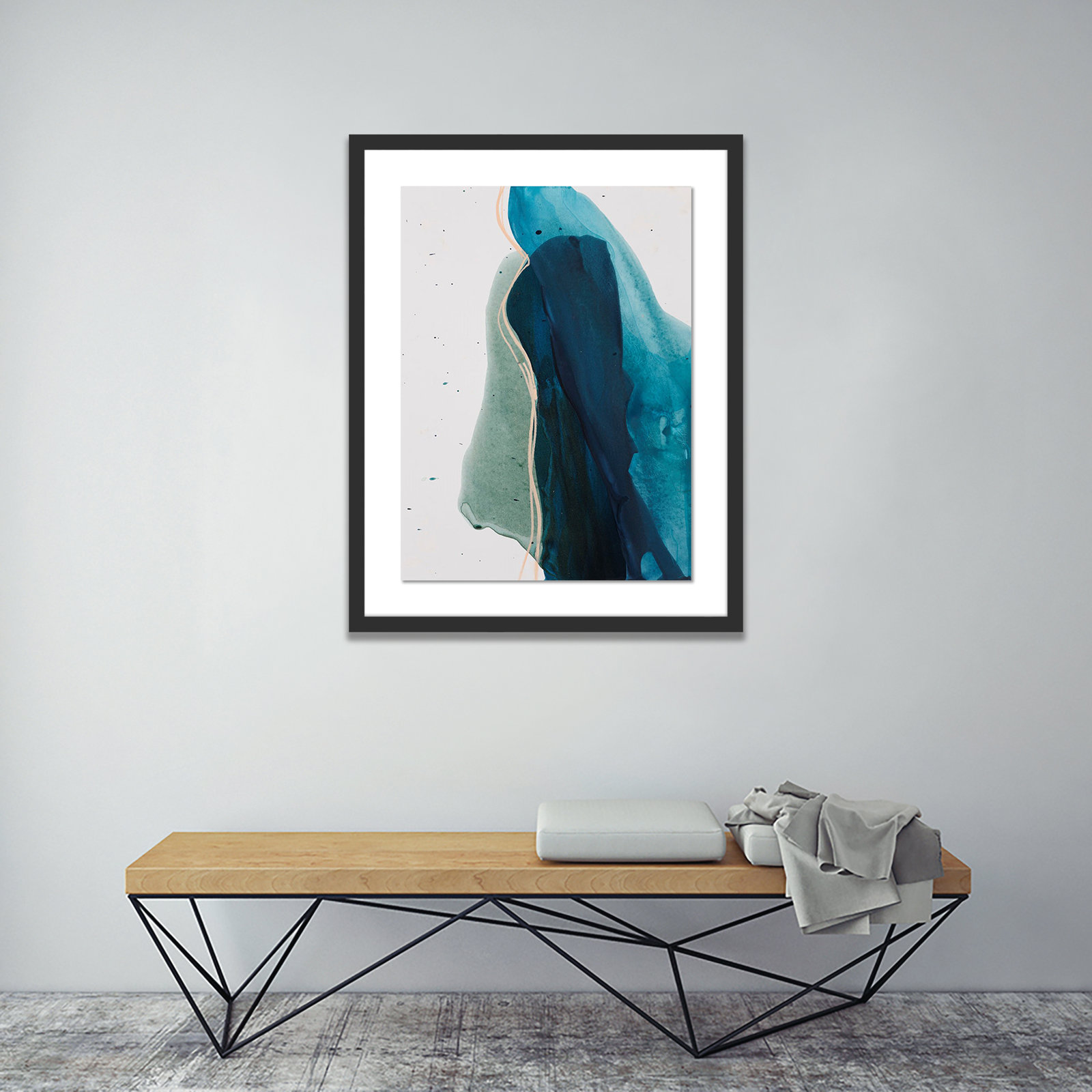 Kim Whiteside "Intelligence" Print, Black, 24" H x 19" W x 1.5" D