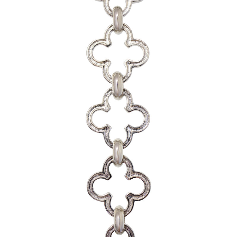 Un-welded Link Chain or Chain Break, Polished Nickel