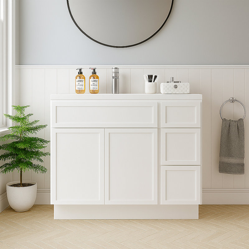 36'' Single Bathroom Vanity Base Only, White