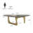 51" Triangle Glass Coffee Table With Solid Wood Base Clear Top Mid Century Center Table For Living Room-378083973