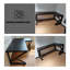 Bureau d'écriture en bois massif noir en forme de L-951569139-951569137