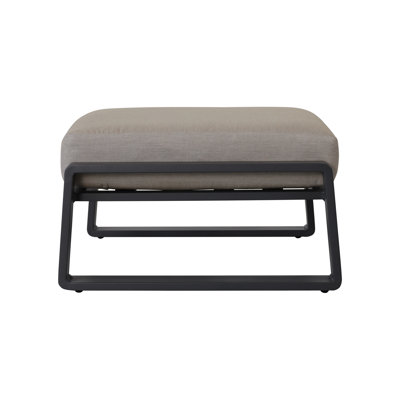 2 With Aluminium - Beige Cushions, Brown Style Ottomans Frame, Multipurpose
