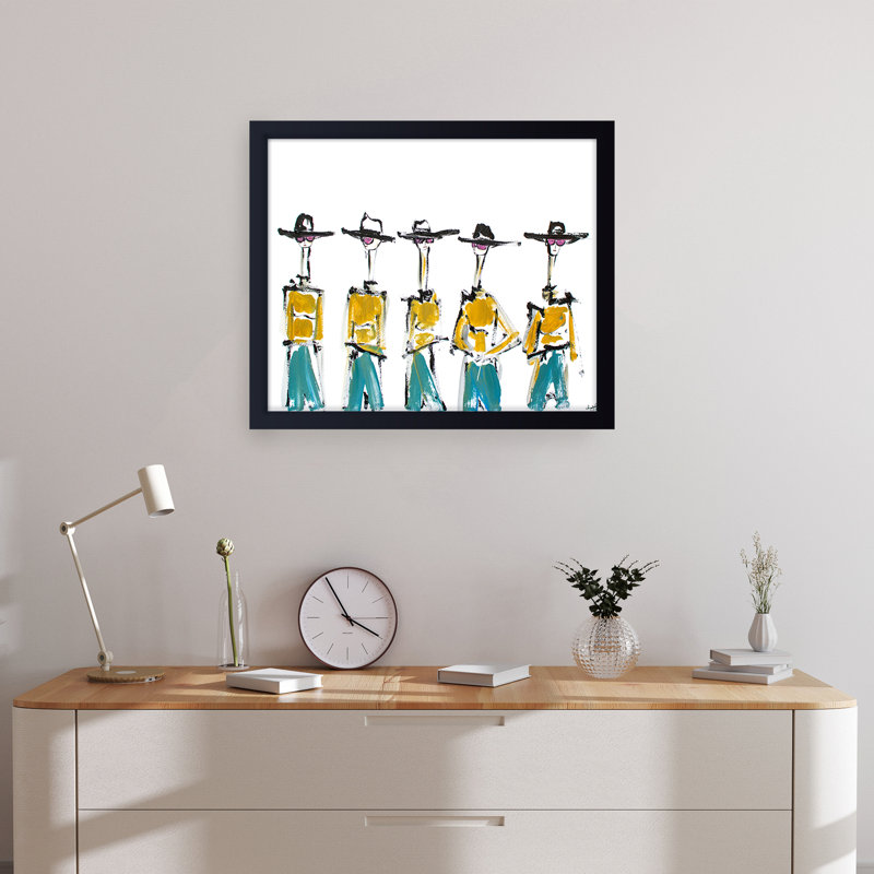«Hats and Slacks» par Chauncey Jacks - peinture encadrée, H 12 po x l 16 po x P 1 po
