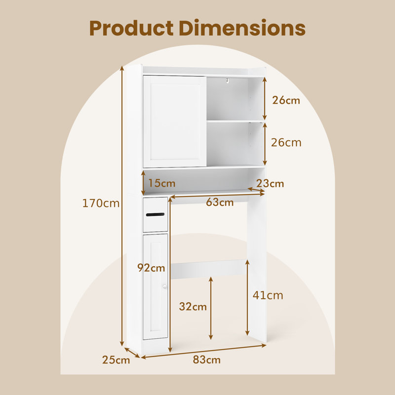 Freestanding Over The Toilet Storage