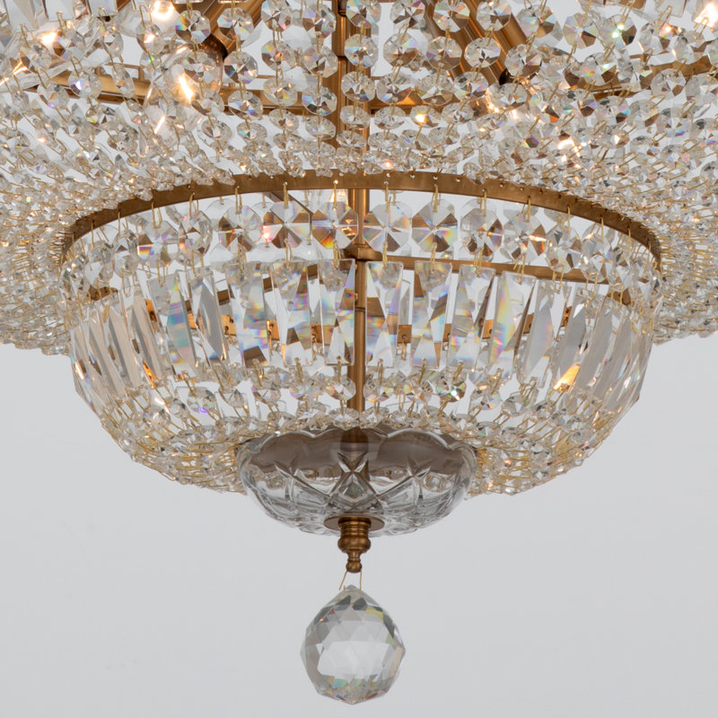Lustre en laiton vieilli 28 po Roslyn