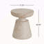 Table d'appoint d'extérieur / d'intérieur en béton léger, finition travertin