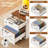 Barbarino L Shaped Desk with 2 Drawers, 65"x 59" Large Home Office Desk-1778082242