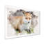 Abstrait renard roux - reproduction sur toile avec cadre flottant-554736058-554736060