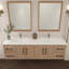 Meuble-lavabo mural 72 po avec double évier en acrylique renforcé Victoria-97880854