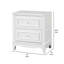 Table de chevet Calpan, 2 tiroirs, structure moderne en bois massif blanc, 27 pouces