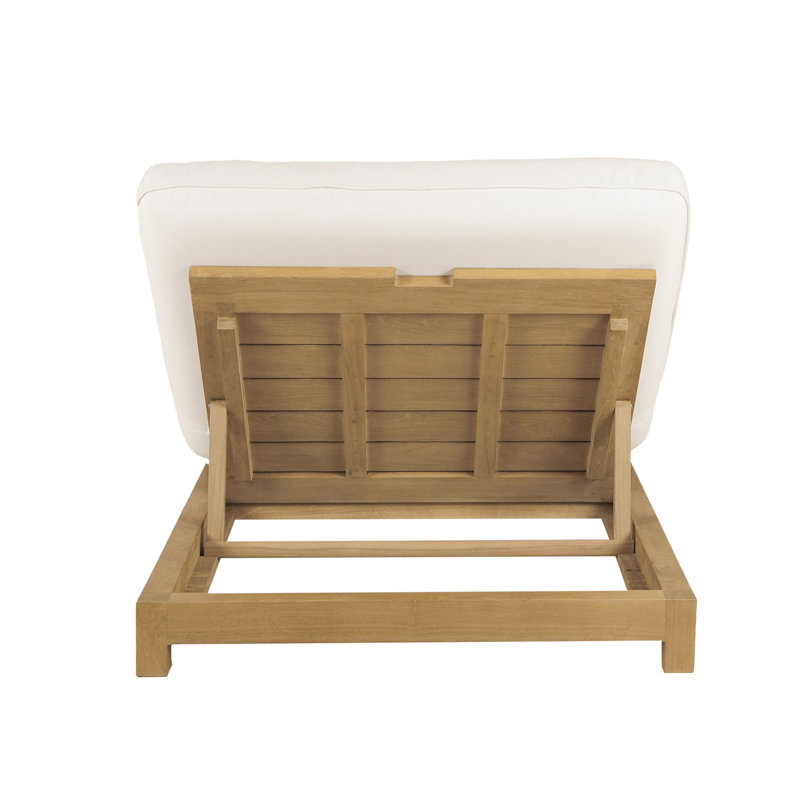 Enzo Outdoor Chaise Lounge, White