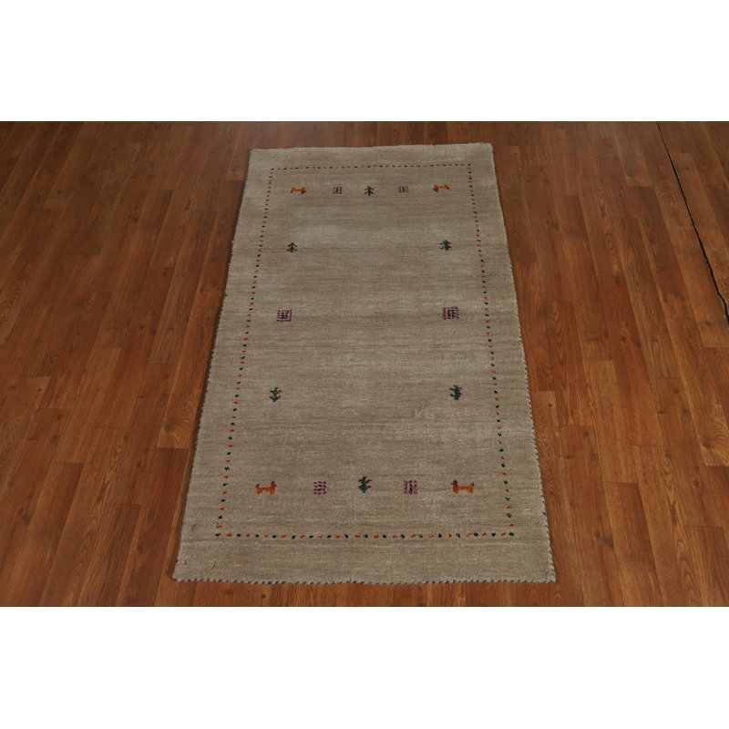 Tapis tribal en laine de style Gabbeh 3 x 5
