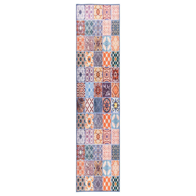 Gingham Area Rug, Runner 80 x 350cm