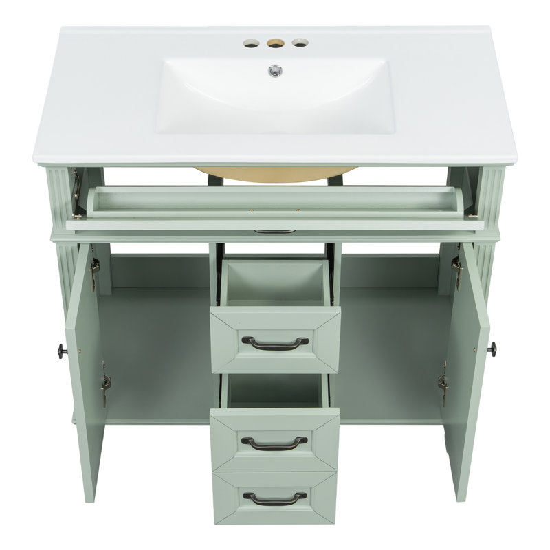 Meuble-lavabo 36 po avec lavabo, Green