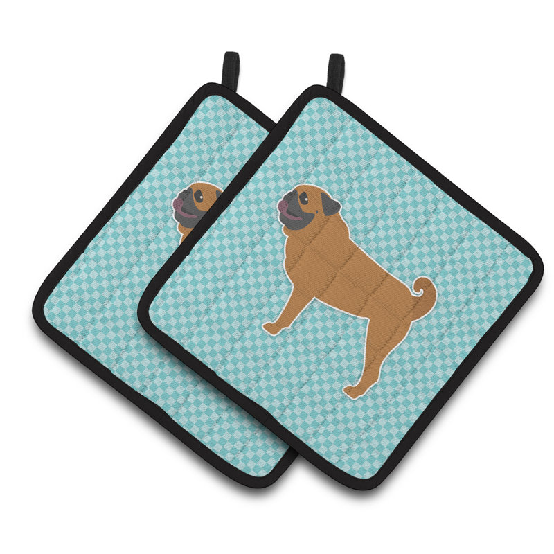East Urban Home Polyester Potholder, Blue