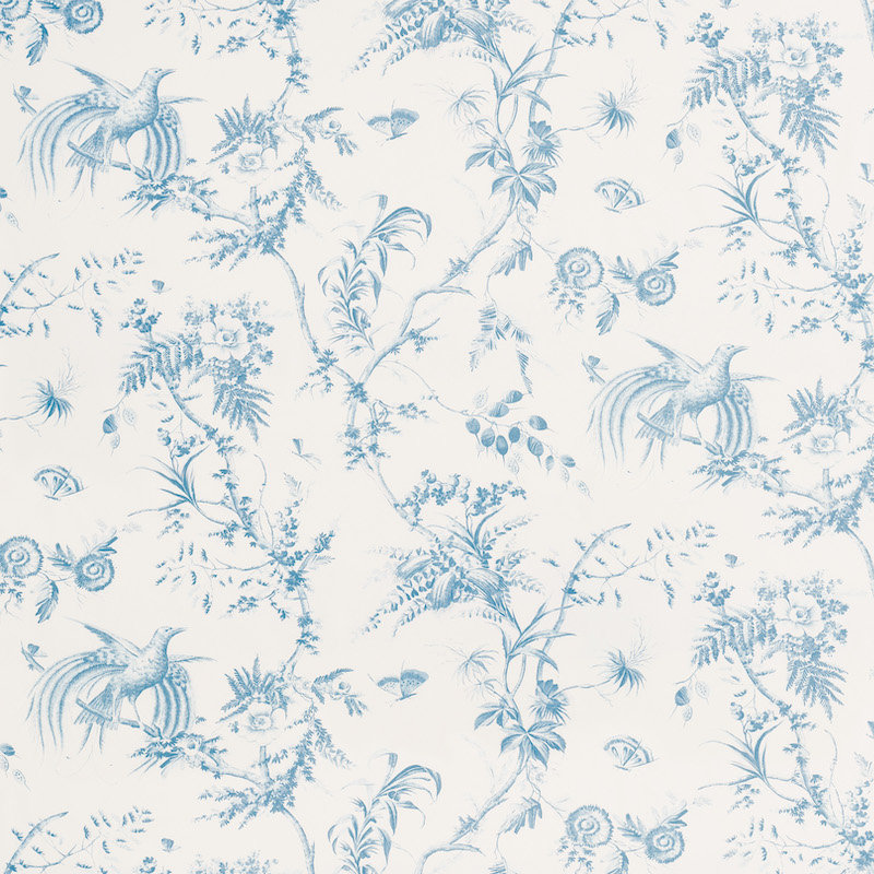 Tissu 100% coton Toile de La Prairie, Bleu