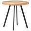 Pinehurst Round Solid Wood Top Metal Base Dining Table