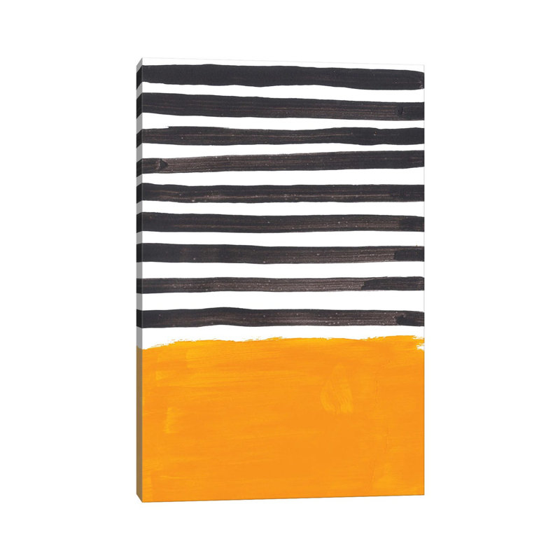 Rothko Remake Yellow Black Stripes by EnShape - Wrapped Canvas Print, 66.04 cm H x 45.72 cm W x 3.175 cm D