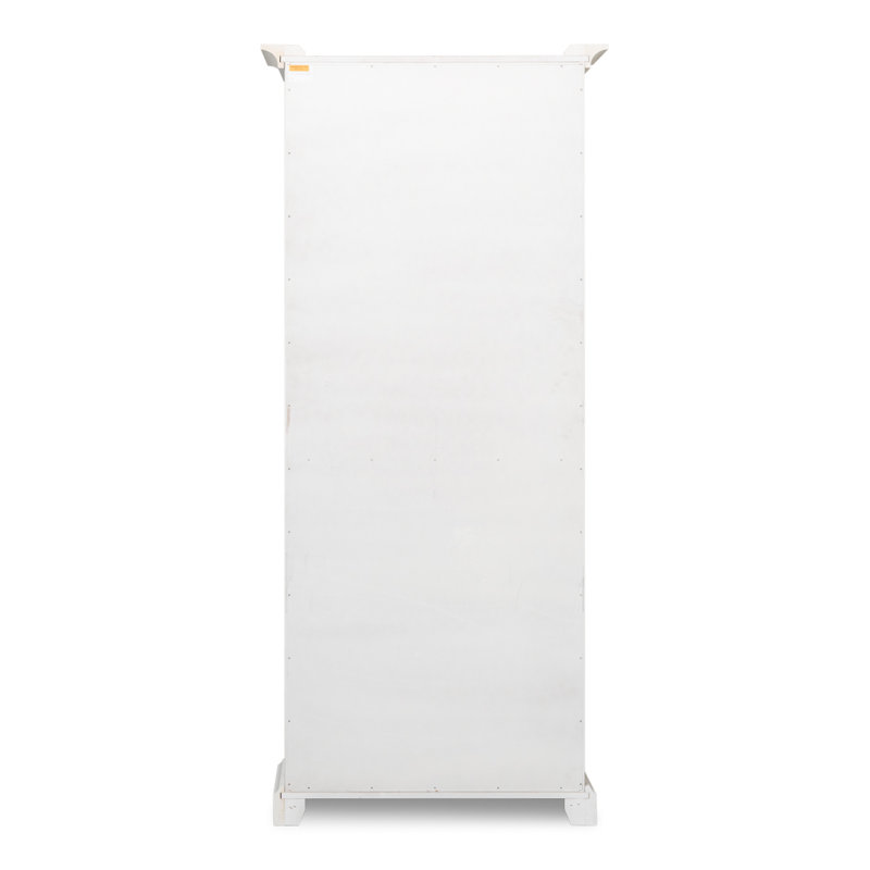 Solid Wood Bookcase, White