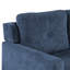 Chenille bleu marine 3 places avec porte-gobelets - structure intérieure en bois, revêtement doux pour la détente, coussins de dossier et de siège serrés inclus, support de fabrication à ressorts ensachés, densité de mousse D25 confortable