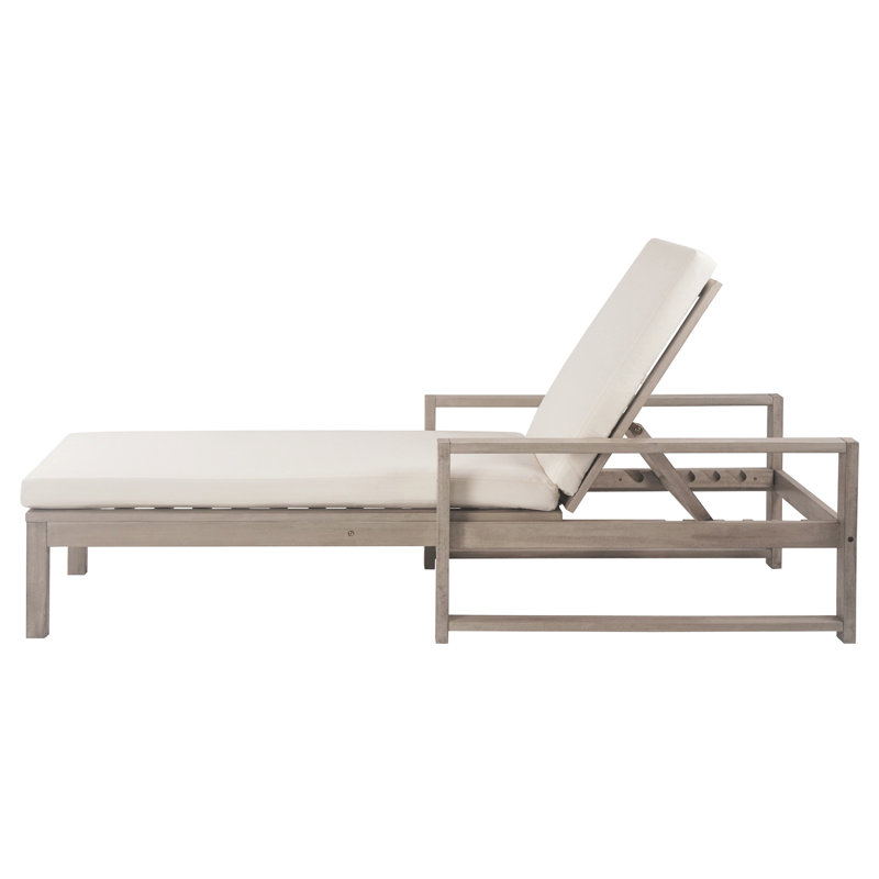Trexm Outdoor Lounge Chairs Set Of 2, 5-Position Chaise Lounge Outdoor, Patio Chaise Lounge With Cushion & Adjustable Backrest, Pool Lounge Chairs Set Of 2 For Backyard, Deck, And Lawn