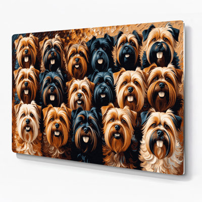 Dogs Brussels Griffon Black Metal Wall Art