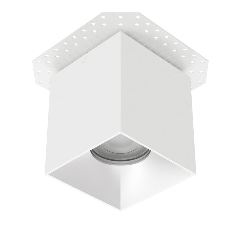 Plafonnier encastré sans cadre à DEL 5 lumières Zoron, Blanc / brume, H 4,25 po x l 3,63 po x P 3,63 po