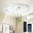 Depuley 20 Inch Low Profile Ceiling Fan with Light, Quiet, App & Remote Control, Dimmable 3 CCT LED, Flush Mount for Bedroom，in White-414857819-414857816
