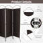 Anayiah 221cm W x 188cm H Folding Room Divider-1451534168-1451534175