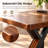 Manis Extra Long 55.1-Inch Solid Wood Double Desk For Home Office