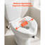 Raised Toilet Seat, 350 lbs Capacity, 5-Inch Lift Height, Commode Elevated Toilet Seat Riser with Enlarged Opening for Seniors, Elderly, Handicap, Disabled, Adults, Fits Elongated & Round Bowl