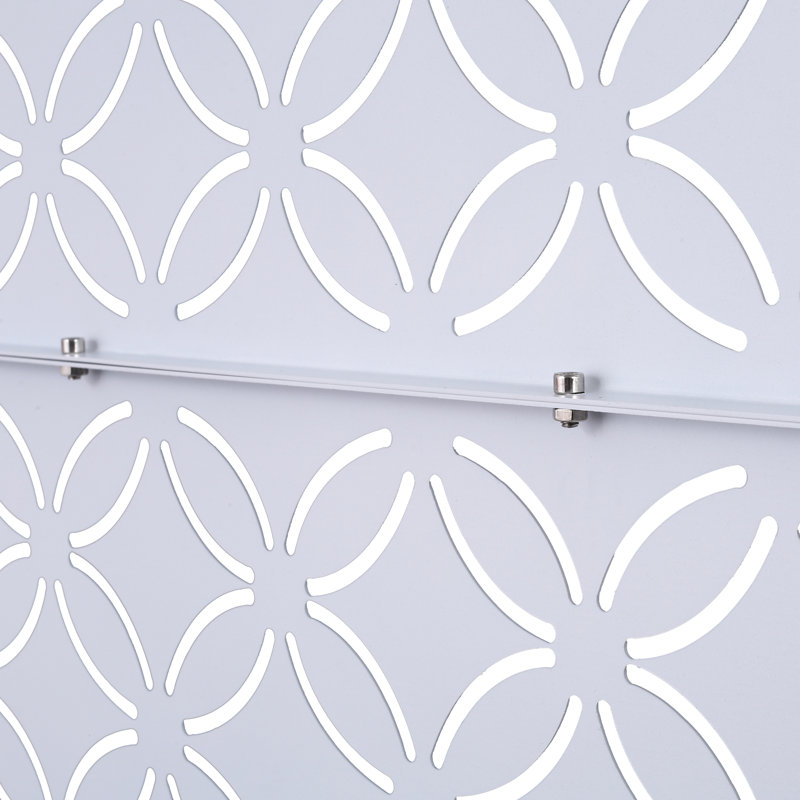 Écran d'intimité extérieur et intérieur en métal H 76 po l - blanc Ps107, Blanc