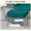 Angelamarie Velvet Armchair with Footstool-781833398