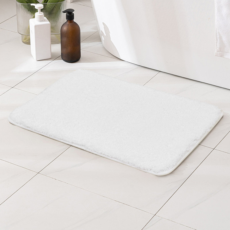 Non-Slip Bath Mat, Single- 80cm  L x 50cm W, White