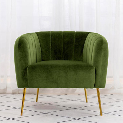 Hayler Velvet Barrel Chair