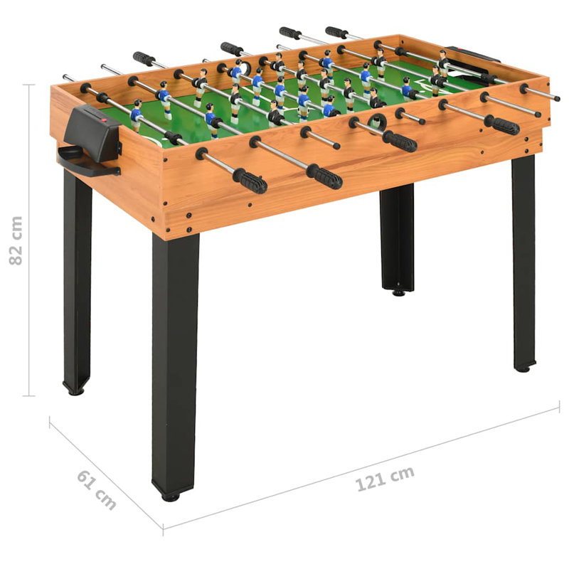 Vidaxl 15-In-1 Multi Game Table 47.6X24.0X32.3" , Brown