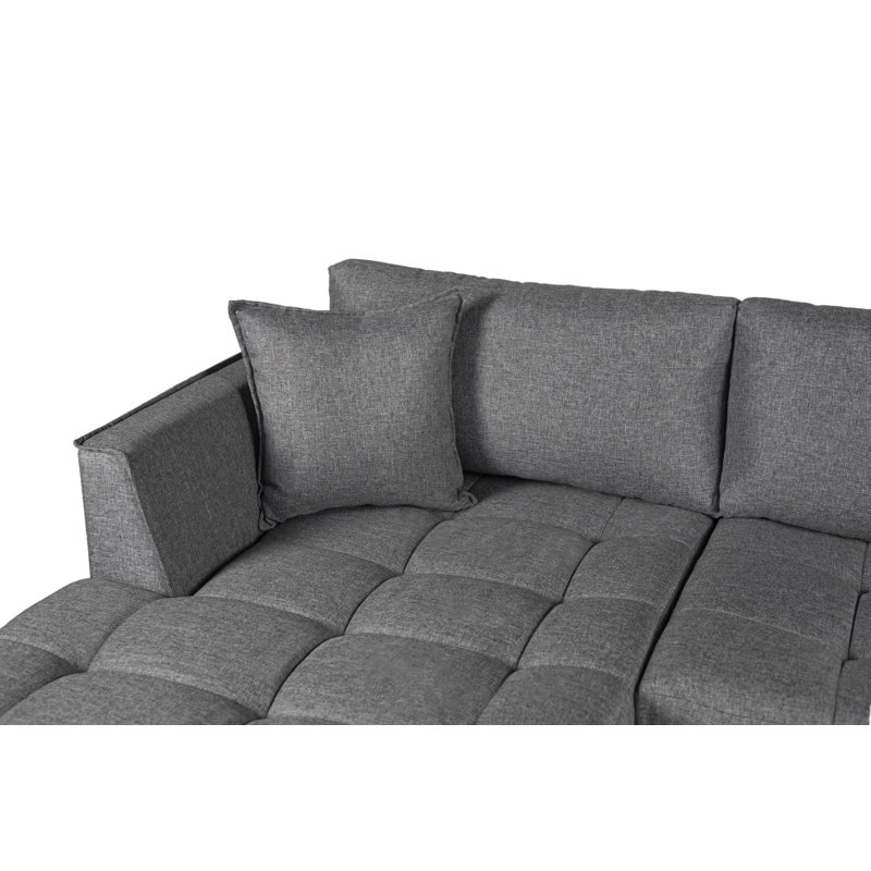 Upholstered L-Shaped Sectional, Left Hand Facing