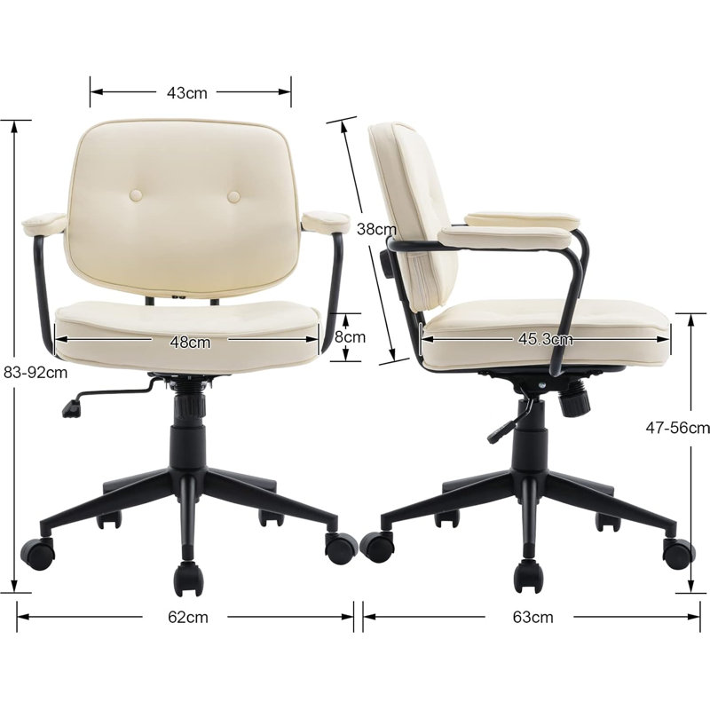 Alizandra Office Chair, White