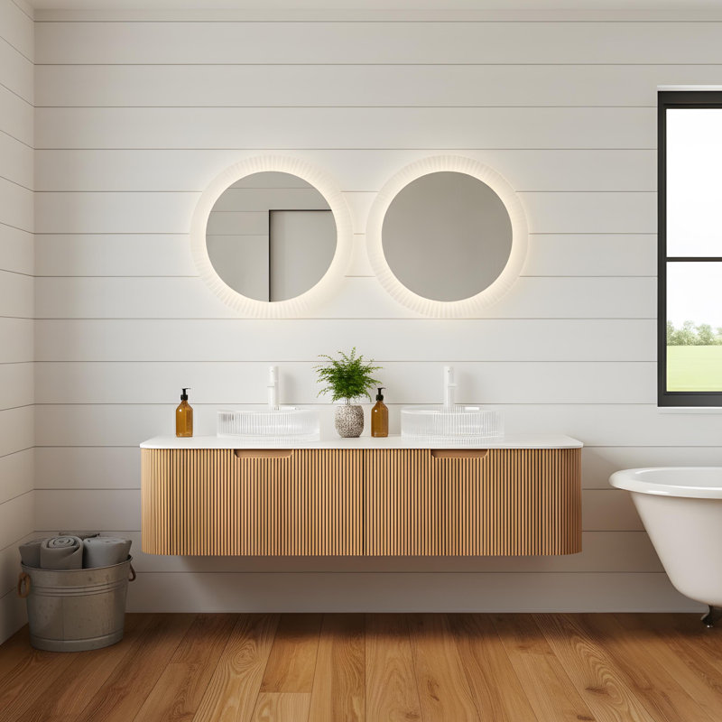 Wall mounted bathroom cabinet with drawer
