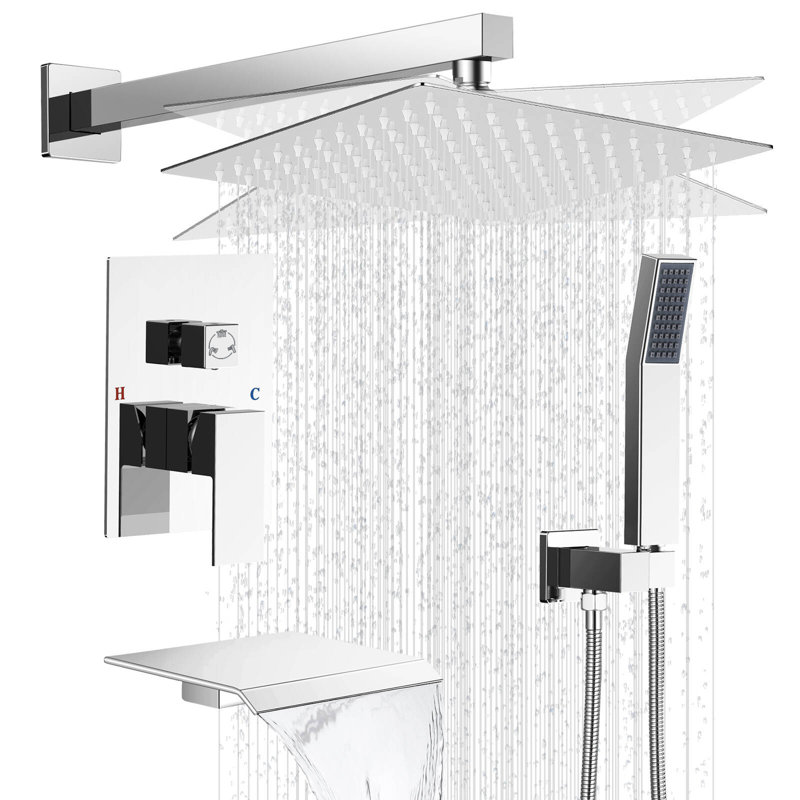 10 in.shower faucet, Chrome