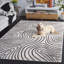 Tapis abstrait beige / noir Madefire Temple-1243258355